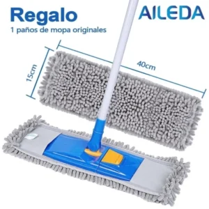 mopa plana microfibra aileda 40x15 cm