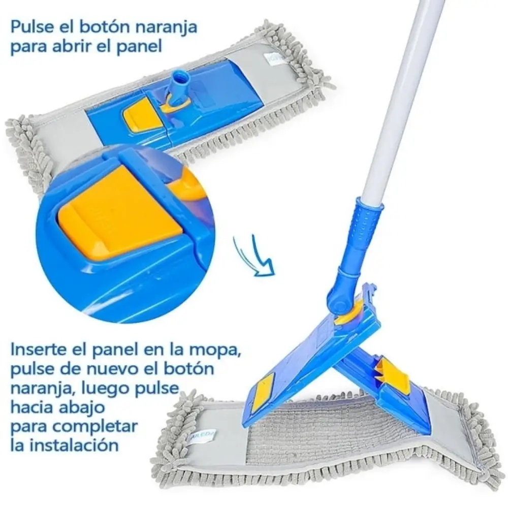 mopa plana microfibra aileda 40x15 cm detalle2