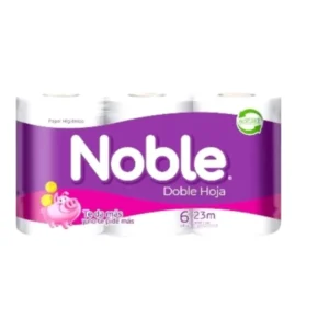papel higienico noble doble hoja 23m 6rollos