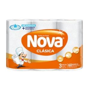 toalla papel nova clasica 3rollos 60m