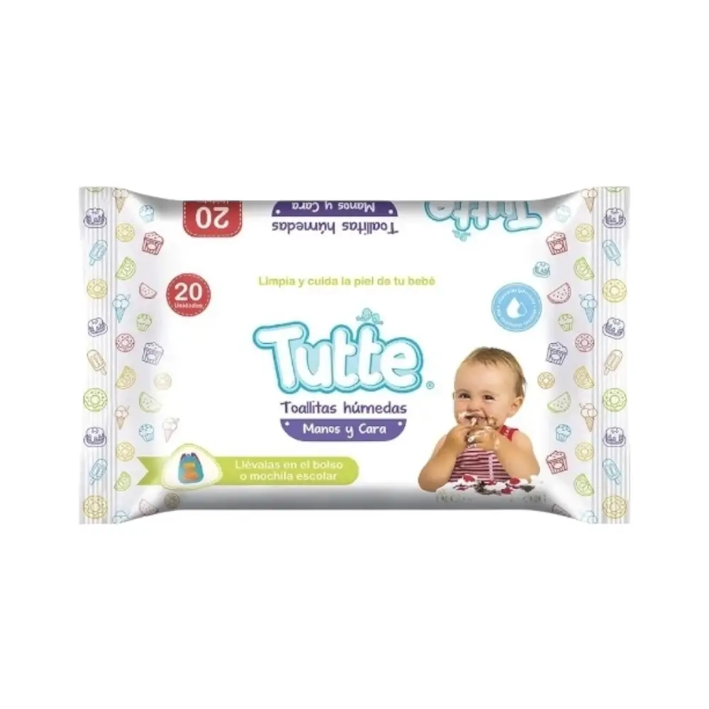 toallitas humedas tutte manos y cara 20unidades