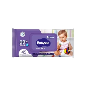 Toallitas Húmedas Babysec Aqua Premium (45 un)