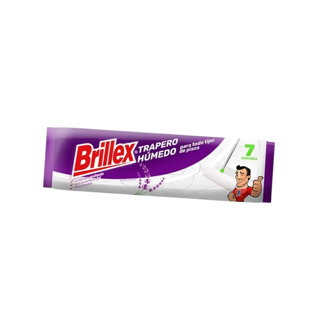 Traperos Húmedos Brillex – Aroma Lavanda (7 un)